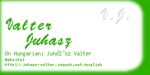 valter juhasz business card